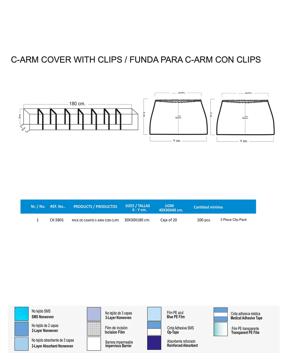 FUNDA PARA C-ARM CON CLIPS